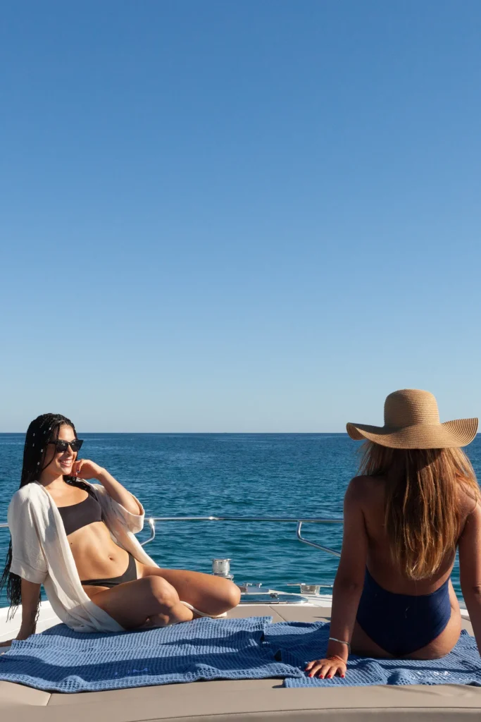 Fiart 47 luxury yacht lounge area with premium Italian design