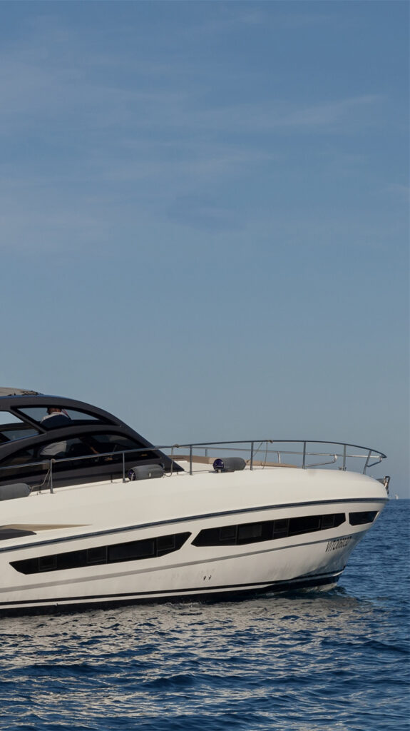 Fiart 47 bow sunpad during an Amalfi Coast yacht experience